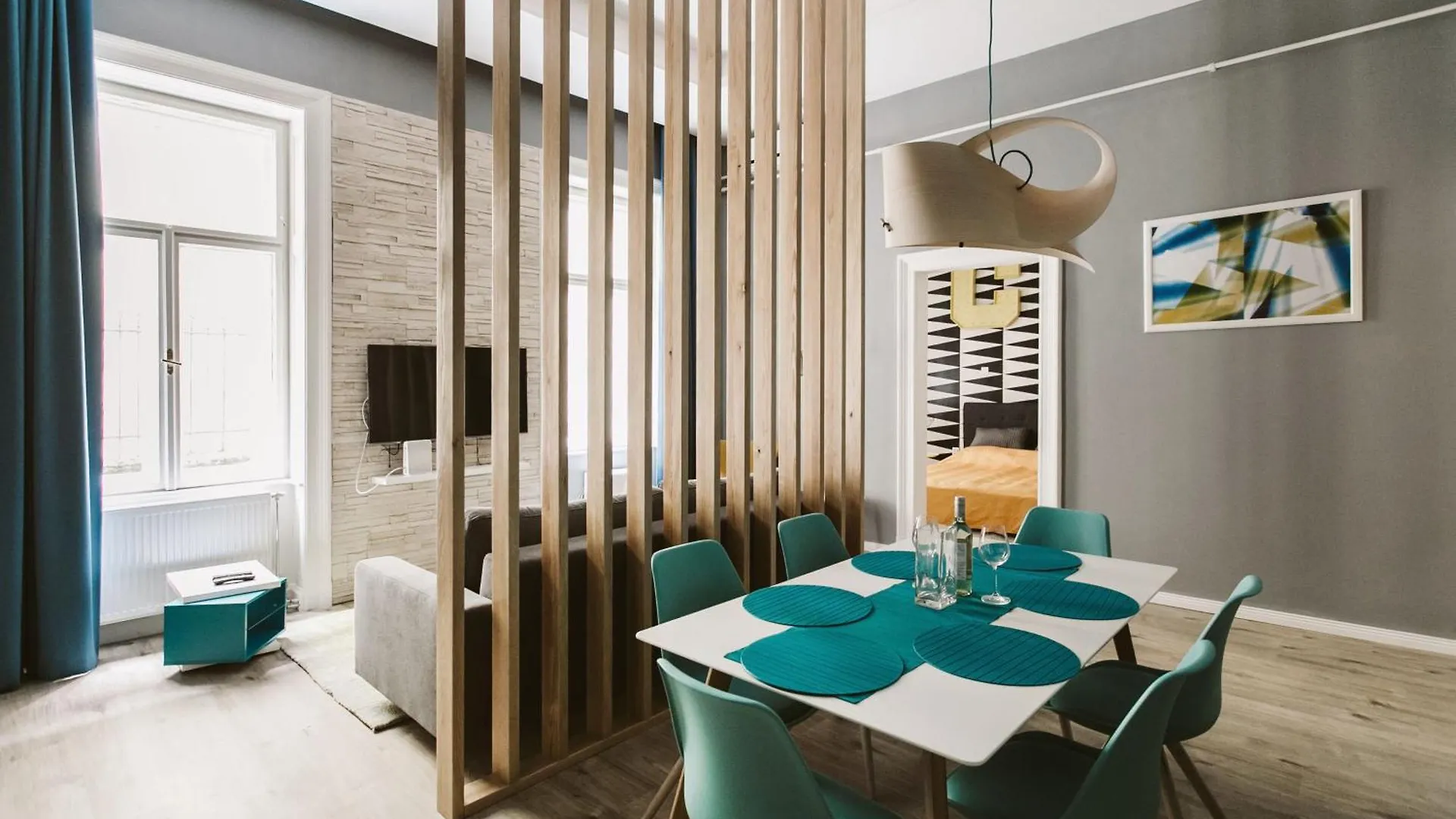 Turquoise Harmony In The Heart Of The City Budapest Appartamento